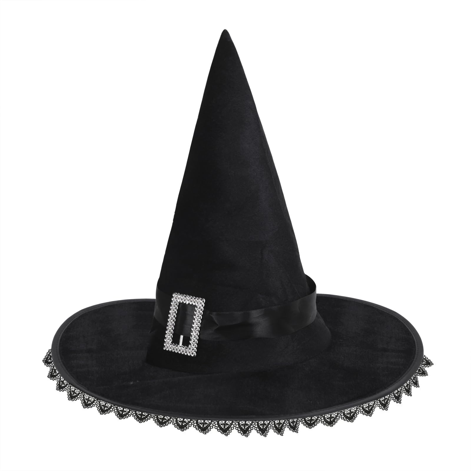 A/P Candy Witchハット 魔女　帽子　黒×黒　完売品 Amazon.co.jp: ハロウィン ベロア調 魔女の帽子 魔法使い帽子 大人